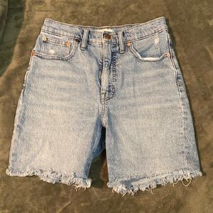 Madewell High-rise denim mid-length shorts